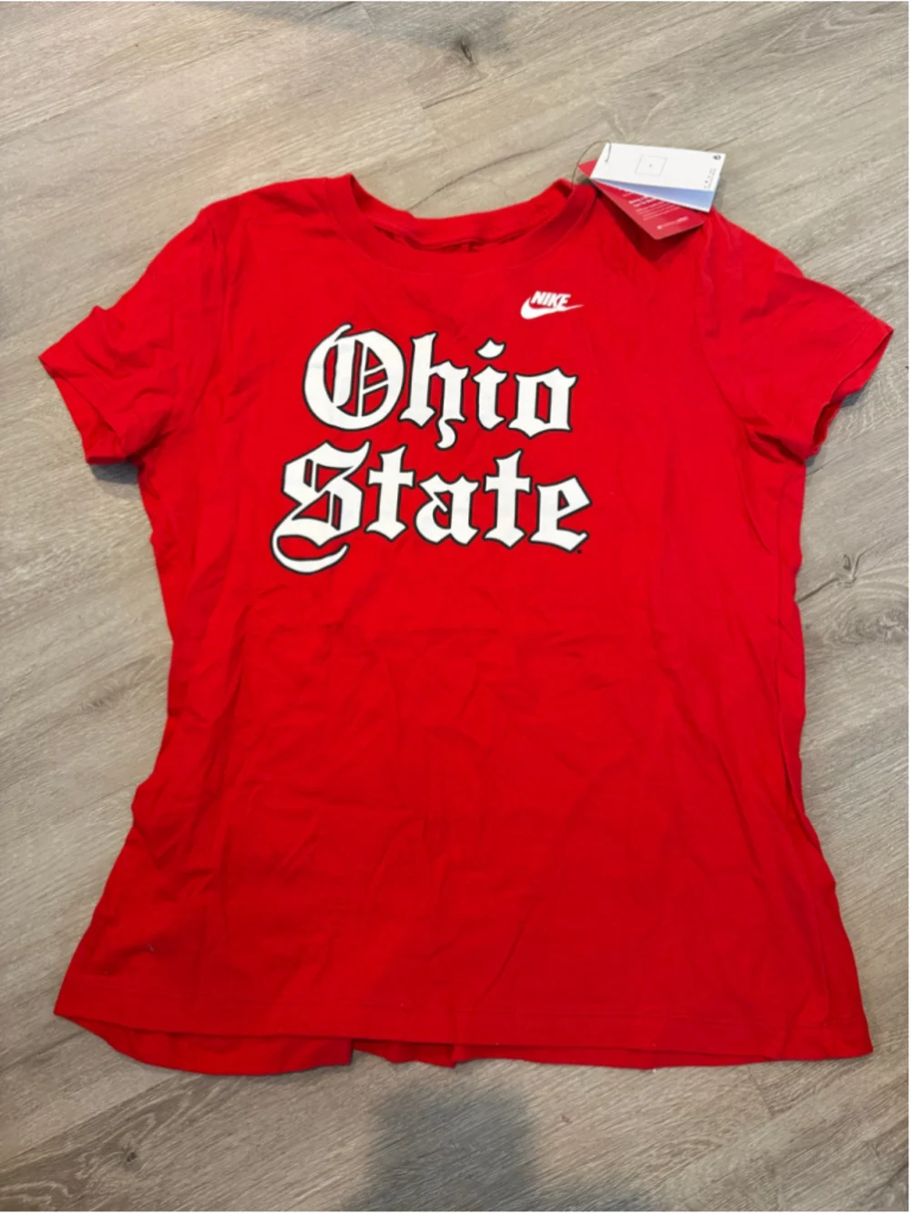 Women's Nike Ohio State Short Sleeve Tee Red White Size M